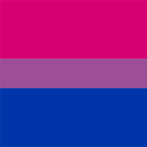 A square bi pride flag.