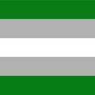 A square greyromantic pride flag.