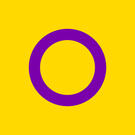 A square intersex pride flag.